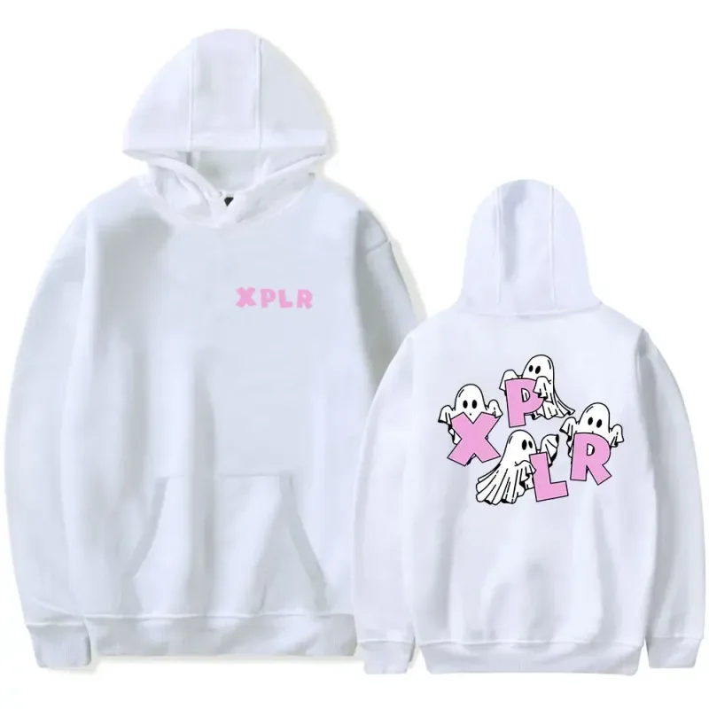 Xplr - Moletons de manga comprida com capuz masculinos e femininos unissex streetwear estilo hip-hop estampa fantasma Sam's e Colby Merch
