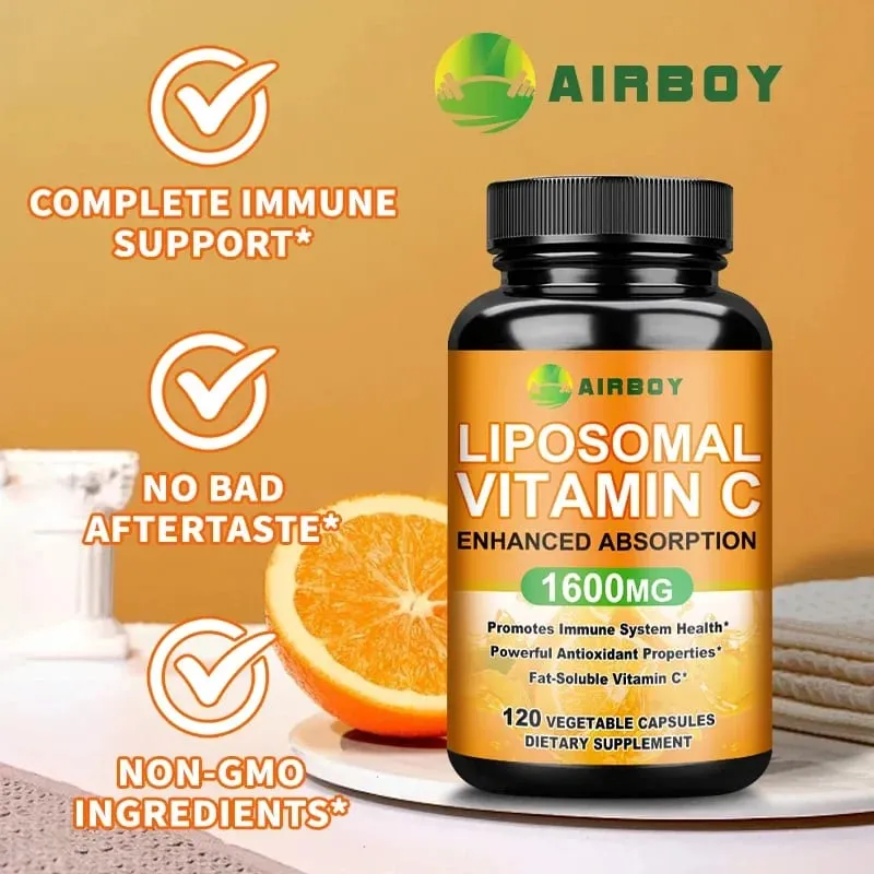 Liposomales Vitamin C 1600 mg – fördert die Kollagenproduktion und unterstützt das Immunsystem. Starkes Antioxidans