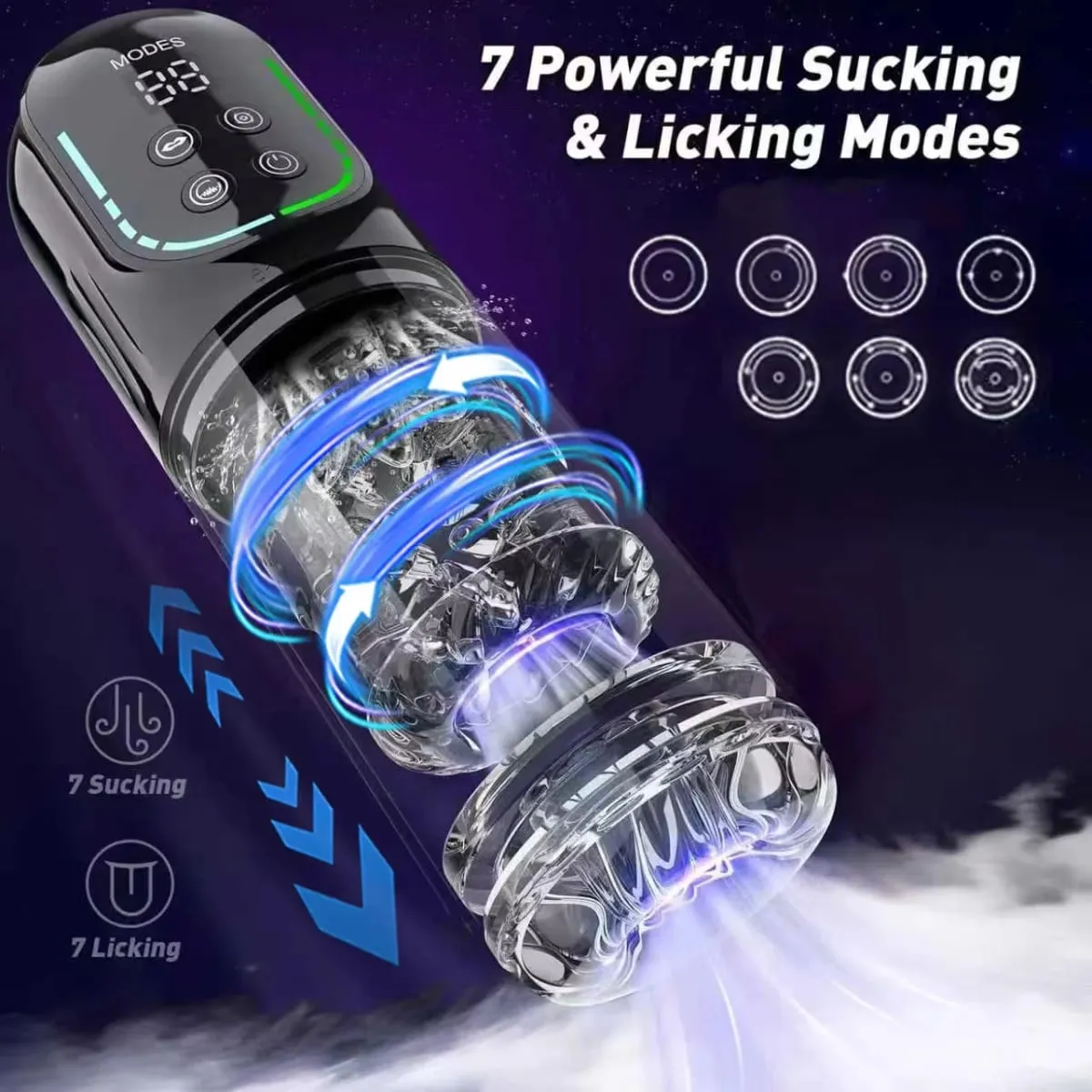 Empurrão automático rotativo masturbador masculino lambendo Stroker sucção boquete 100% bomba de pênis à prova d' água brinquedos sexuais adultos para homens