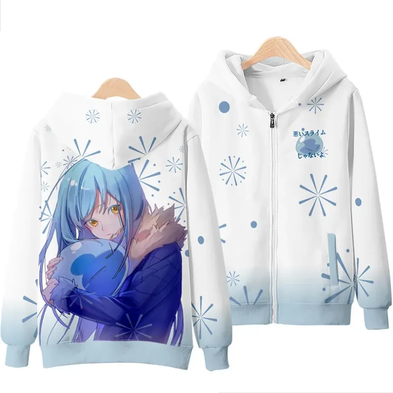 Anime Rimuru Tempest 3D Print Hoodies Men Women Long Sleeve Sweatshirt Harajuku Streetwear Coat Cosplay Costume