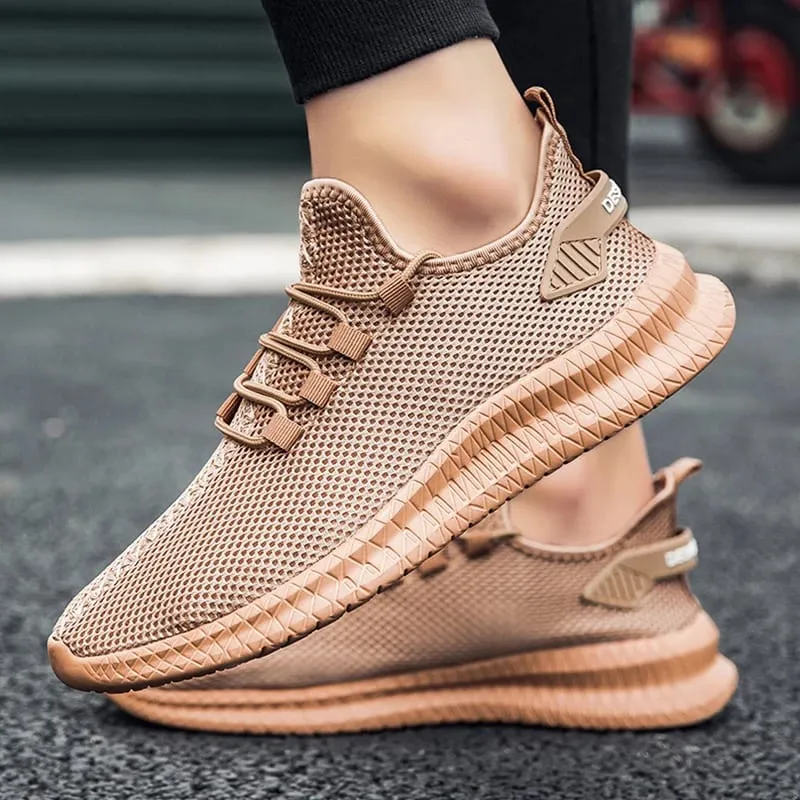 Lightweight Men's Black Sneaker Casual Sport Running Lace-up Outdoor Man Breathable Mesh Walking Shoes