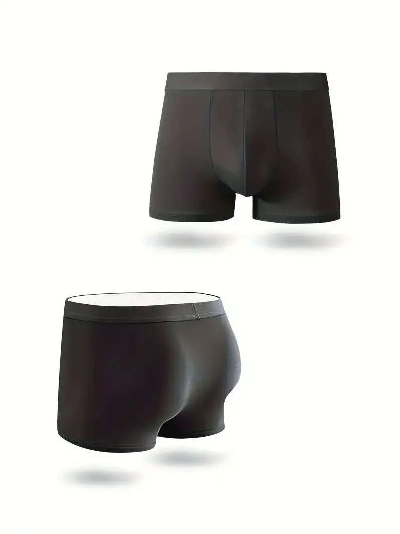 3Pcs/Set Men Boxer Shorts Ice Silk Underwear Antibacterial Boxer Brifes Comfort Panties Fashion Men Underpants Lingeries