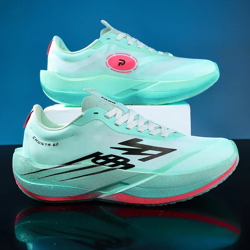 Zapatillas para correr Marathon para hombre, zapatillas deportivas especiales con tabla de carbono, transpirables, ligeras, cómodas zapatillas deportivas Chunta para mujer