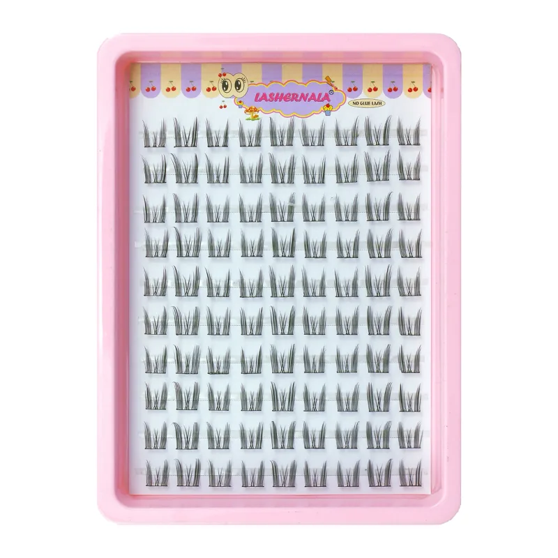 10 Rows Cat Eye Single Cluster Fake Eyelashes Natural Cosplay Makeup False Eyelashes Self-adhesive Natural Wispy Lash Extension