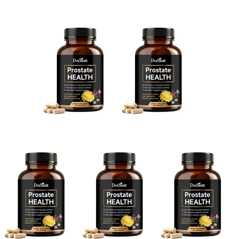 Prostate Health Capsules for Men Saw Palmetto Pumpkin Seed & Lycopene with Zinc for Urinary Flow & Bladder Comfort 60 Count