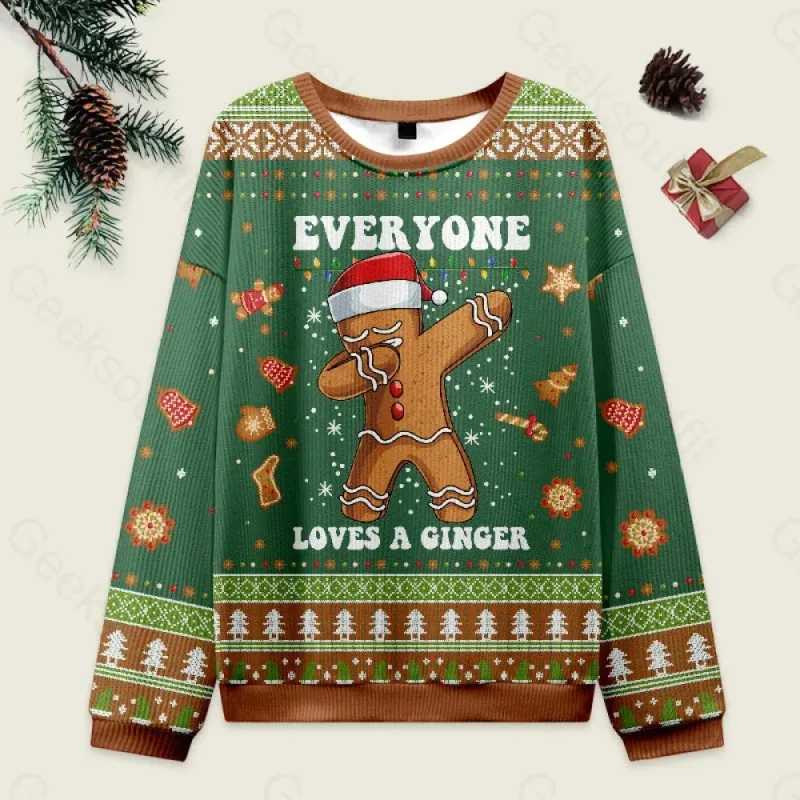 3D Print Gingerbread Man Graphic Sweatshirts Funny Santa Claus Ugly Christmas Sweater Unisex Xmas 2026 Pullover Casual Clothing