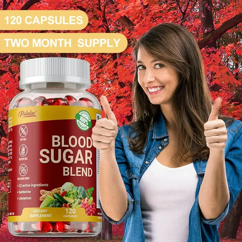 Blood Sugar Blend Capsules - Balanced Blood Sugar Metabolism Improves Hypoglycemia Increases Energy Improves Vitality
