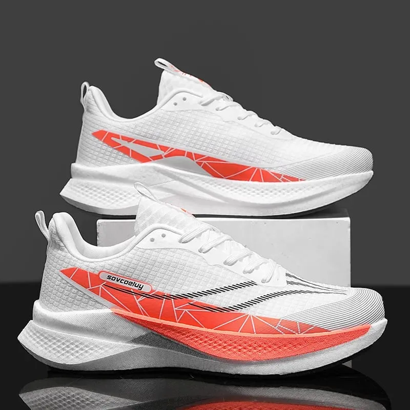 Men Carbon Plate Running Shoes Breathable Women Athletic Tennis Sneakers Cushion Sport Trainers Outdoor Marathon Jogging Shoes