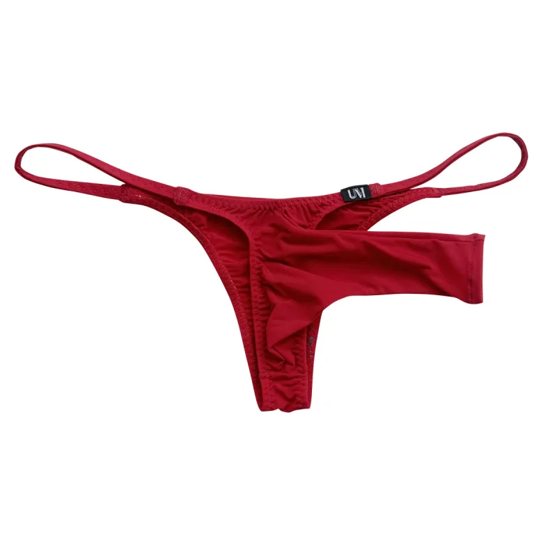 Sissy Sexy Mens Long Sleeve Open Crotch Bikini Soft Stretch Separated Pouch Breathable Sleep Loungewear Underwear
