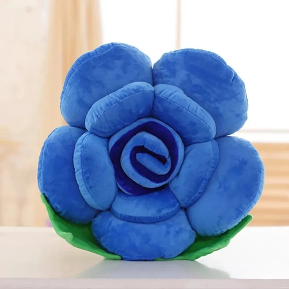 New Large Rose Shaped Pillow Simulated Colorful Sofa Flower Cushion Plush Car Interior Cushion Wedding Party Supplies