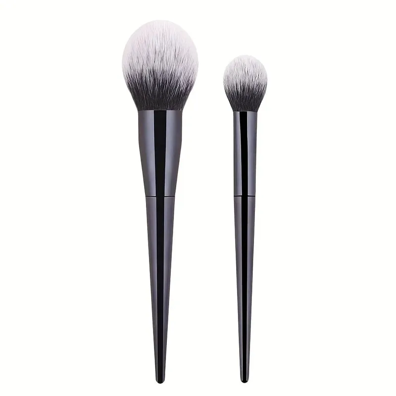 2Pcs Professional Makeup Brush Set Soft Nylon Bristles Face Brushes for Foundation Blush Powder Contour Highlighter & Eyesh