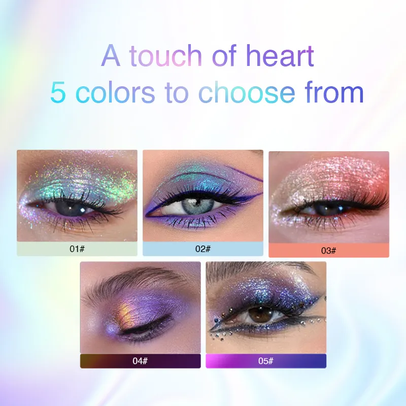 Polarized Chameleon Liquid Eyeshadow Shimmer Glitter Long Lasting Waterproof Multi-Use Eye Highlight Blusher Makeup