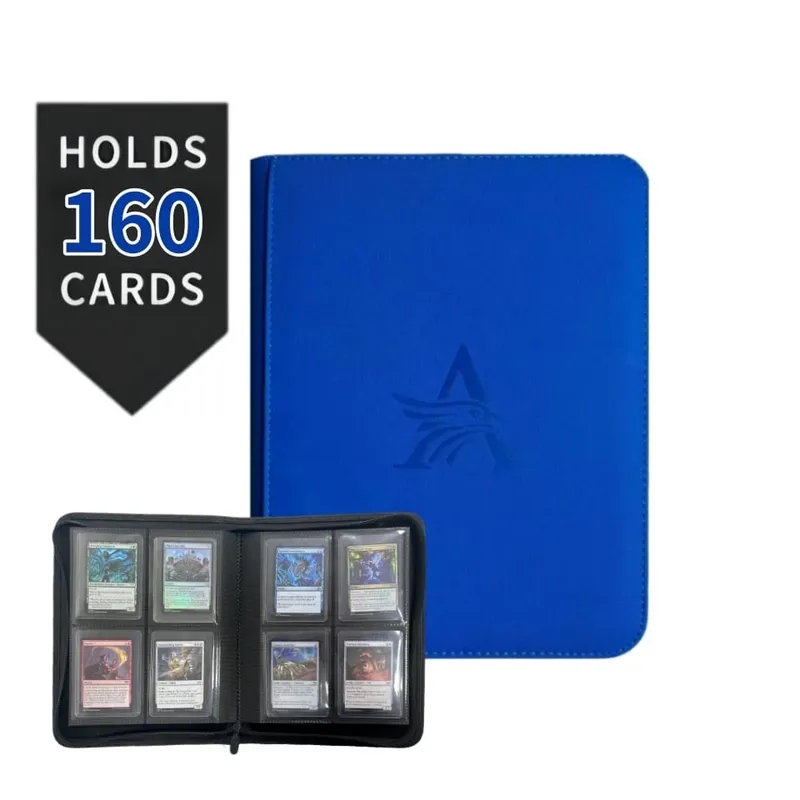 TopLoader 4-Pocket Card Binder (160 Cards) – Black/ Industrial-strength storage for TCG & sports cards. Collector's dream