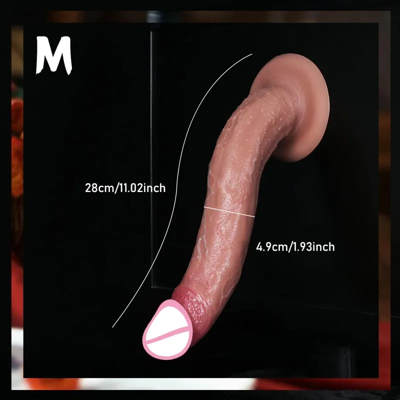 Realistic Long Soft Butt Plug Dildo 3 Sizes Fake Penis Skin Feel Silicone Cock Woman Man Masturbation Suction Cup Anal Sex Toys