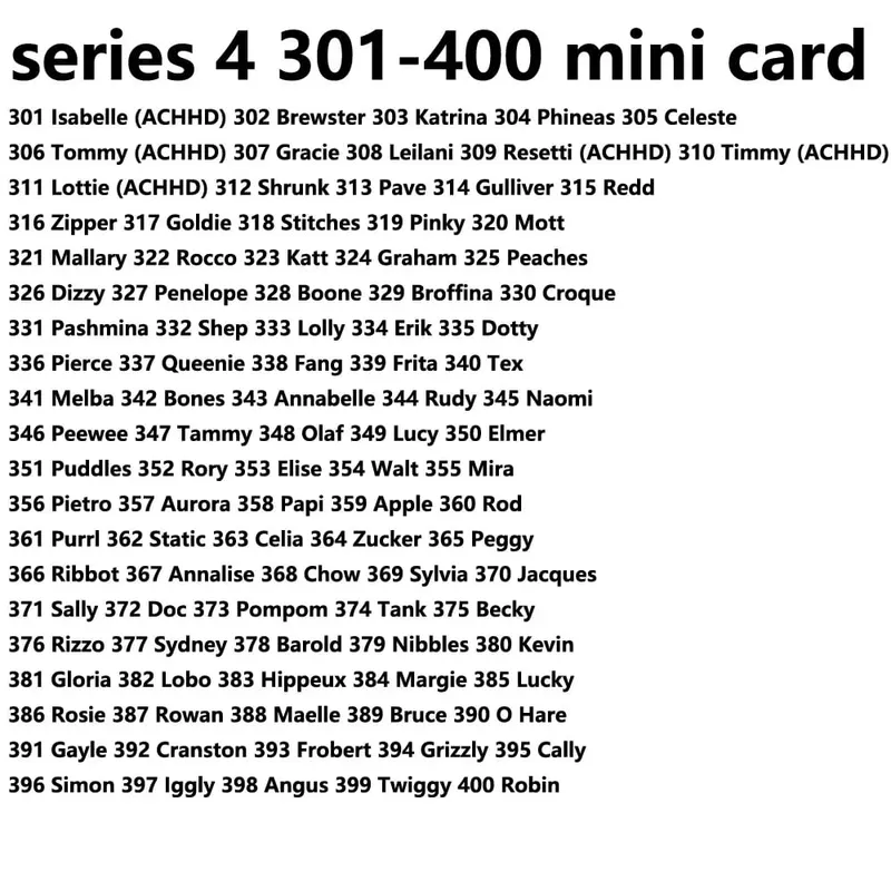 linkage card series 1 to series 5 Sanrio S1 to S6 card NTAG215 NFC Printing animal Card Work for NS switch