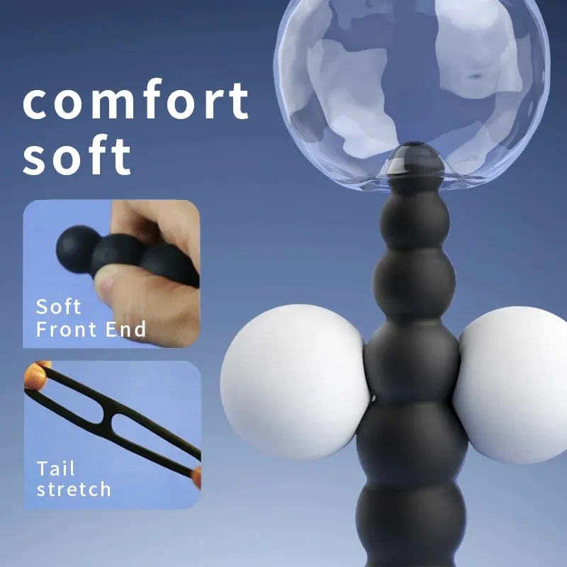 Remote Control Sex Toys Delay Ejaculation Lock Pull Beads Telescopic Vibrating Double Rings Anal Prostate Stimulation Pleasure