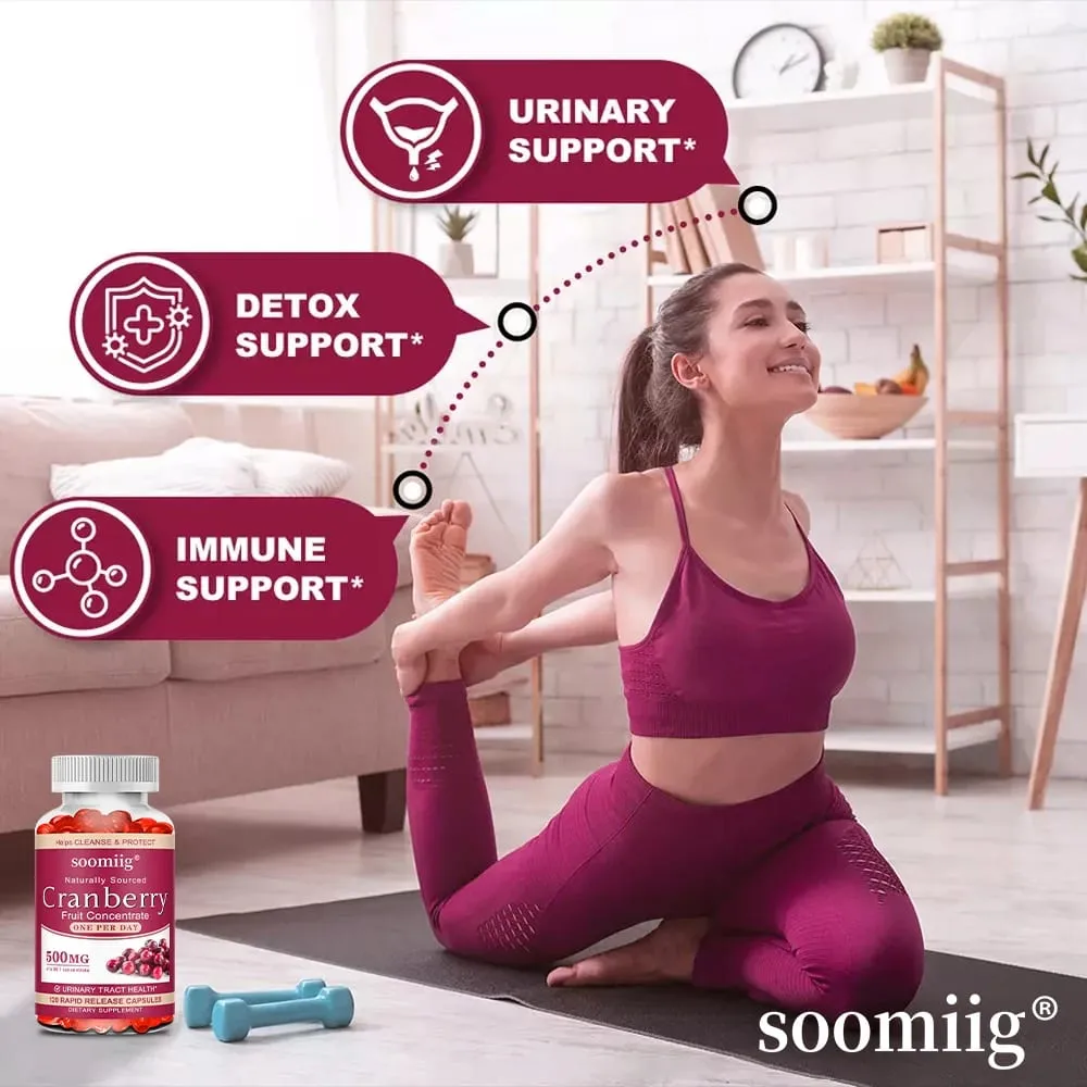 Viên nang nam việt quất hữu cơ - Giàu vitamin C hỗ trợ sức khỏe đường tiết niệu và bàng quang Thúc đẩy quá trình giải độc làm sạch