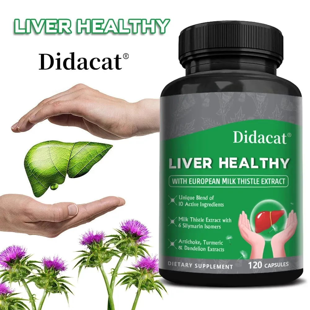 Natural Artichoke + Milk Thistle Extract - A Cleansing Detoxifying Supplement for Liver Health Immune Support and Skin Health