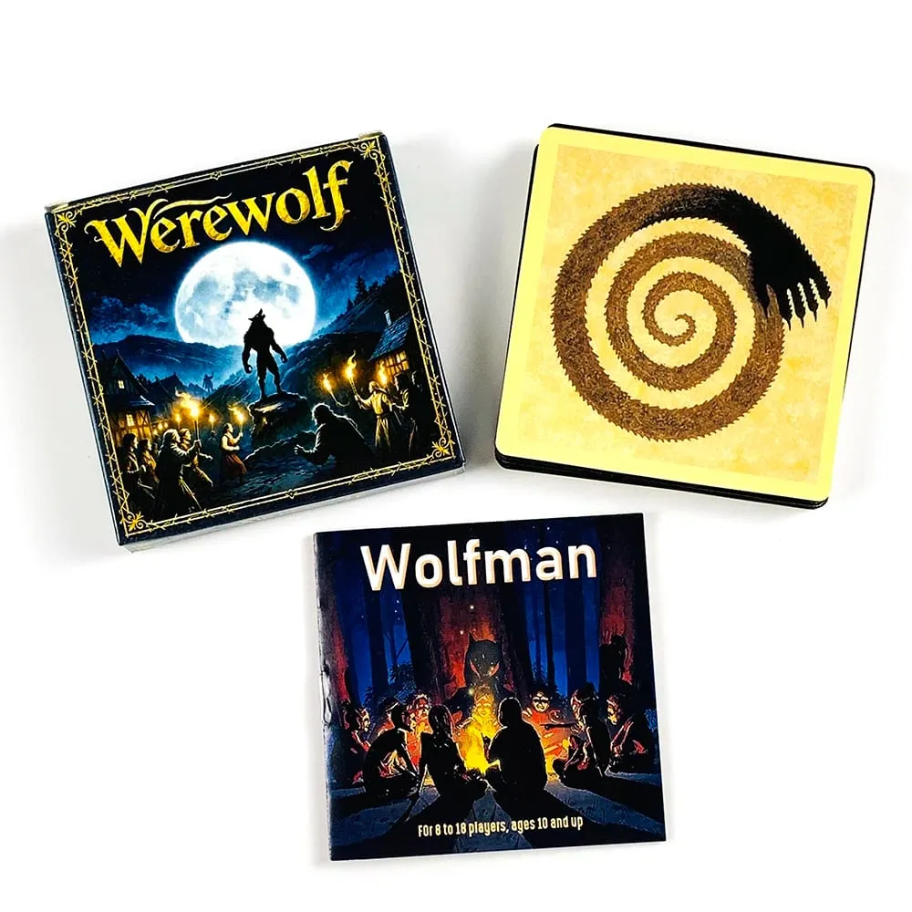 Werewolf Board Game Cards 24 Cards Social Party Game for 8-18 Players with Role Cards & Game Rules Perfect for Family & Friend