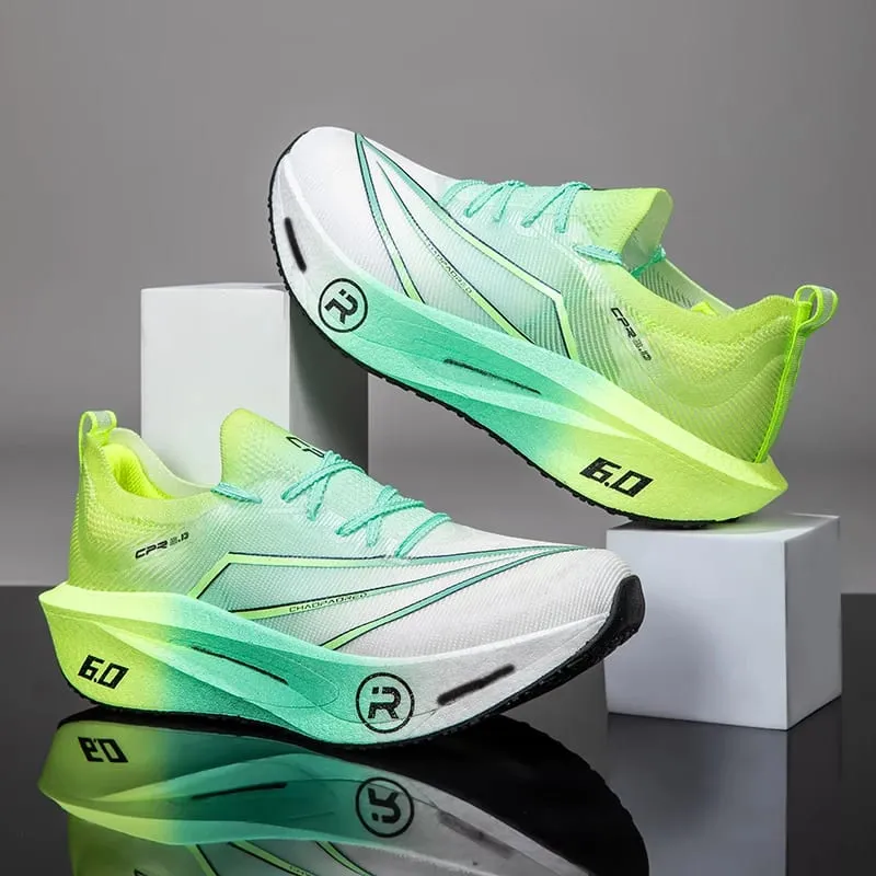 Running Shoes Carbon Board Speciality Marathon Men Sports Reticular Breathable Lightweight Women's Athletic Nonskid Sneakers