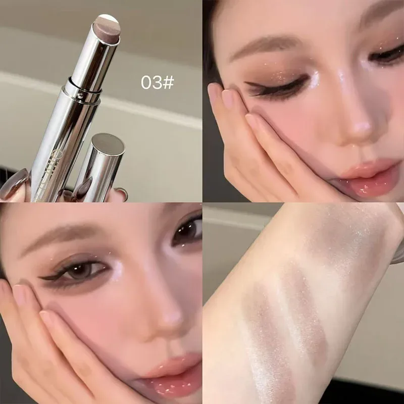 Pearlescent Eyeshadow Stick Lasting Glitter Eye Shadow Pens Makeup Shimmer Highlighter Brighten Lying Silkworm Eyeshadow