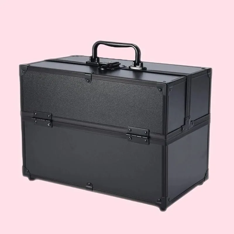 Professional Aluminum Alloy Cosmetic Case Large Capacity Multilayer Portable Storage Box Nail Tattoo Makeup Beauty Salon Supplie