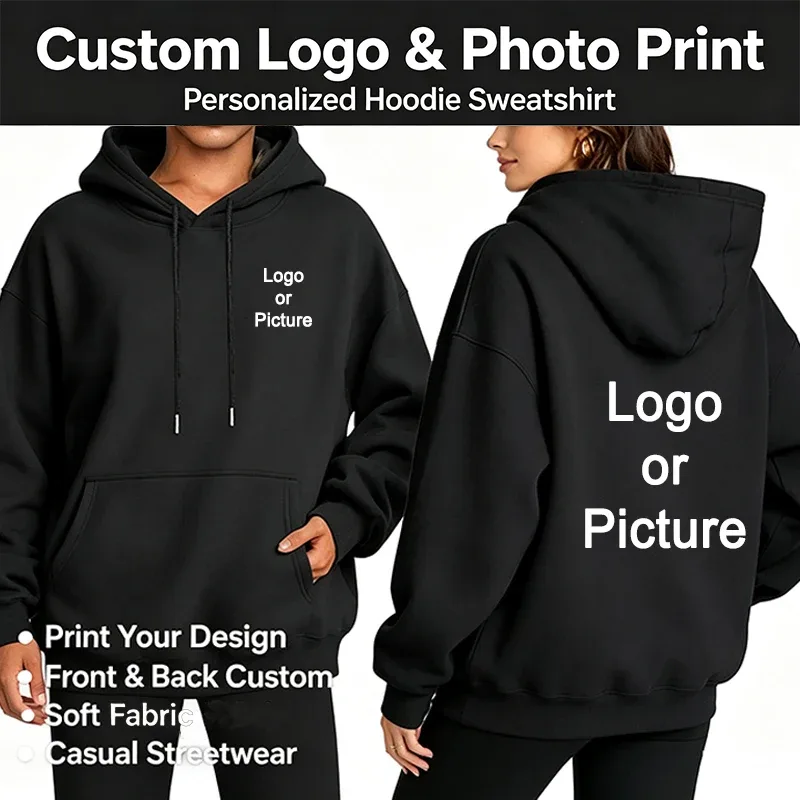 Sudaderas con capucha de gran tamaño para mujer, estampado personalizado, manga larga, holgada, con hombros caídos, jerséis, diseño artesanal