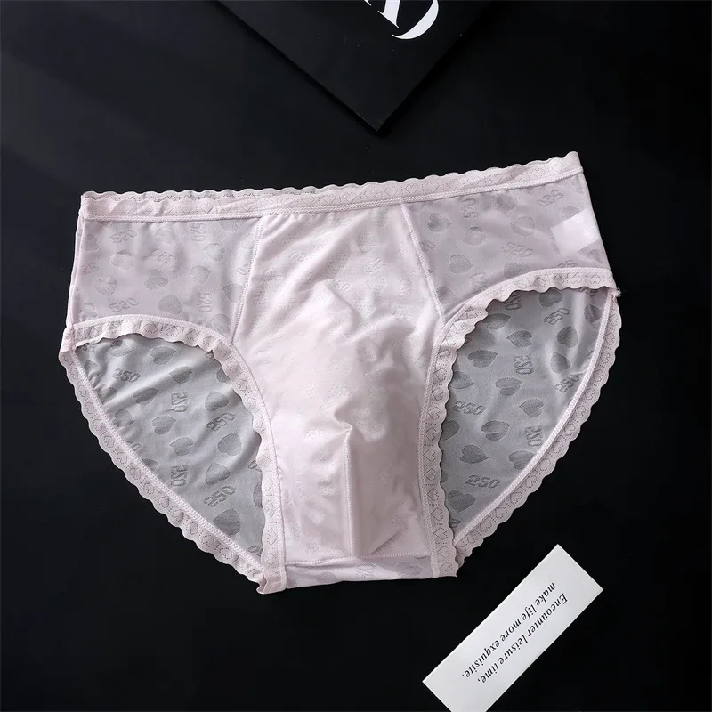 Lace men's underwear Ice Silk cuecas masculino sexys tøy men briefs AIR Bare Feel calzoncillos hombre No Trace cueca new lingeri