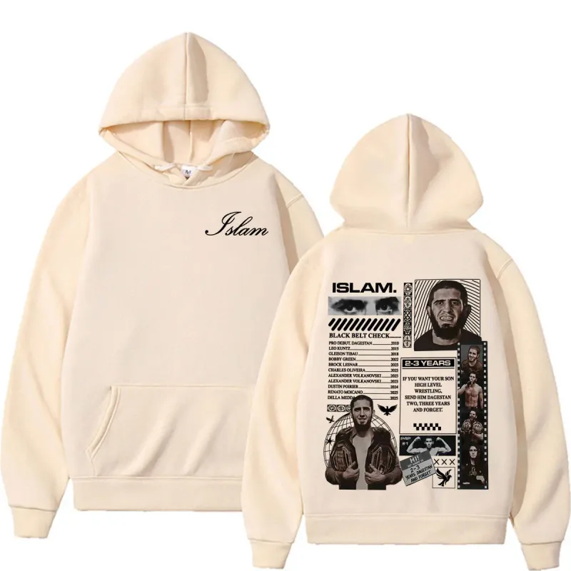 Islam Makhachev Send Him 2-3 Years Dagestan and Forget Merch Hoodies Men Women Gothic Vintage Long Sleeve Sweatshirts Streetwear