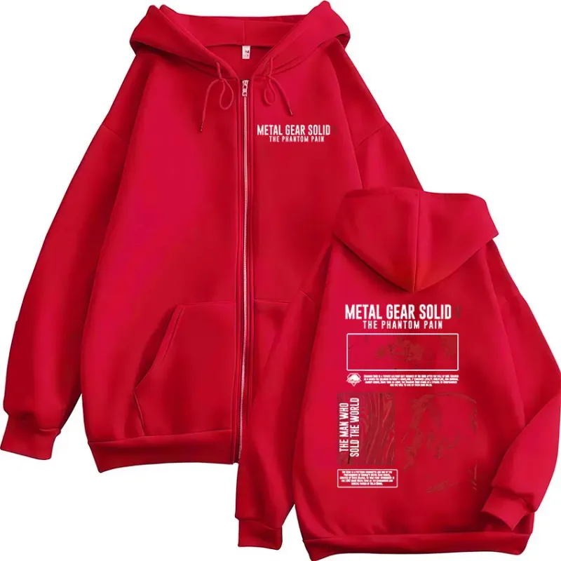 Metal Gear Solid 5 The Phantom Pain Venom Snake MGS5 Zipper Hoodies Men's Women Clothing Zip Up Hooded Sweatshirts Jackets