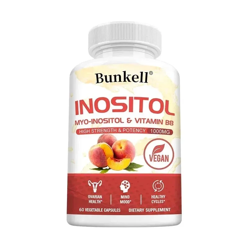 Inositol 1000mg Capsules - Fat Metabolism Liver Health Ovarian Immune System Support Skin Balance & Hair Growth Supplement