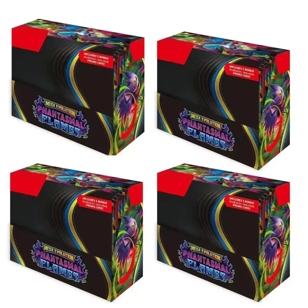 fun 40-360Pcs/Set Pokemon Card MEGA EVOLUTION Phantasmal Flames English Booster Battle Card Anime Fans Kids Birthday Gift Toy