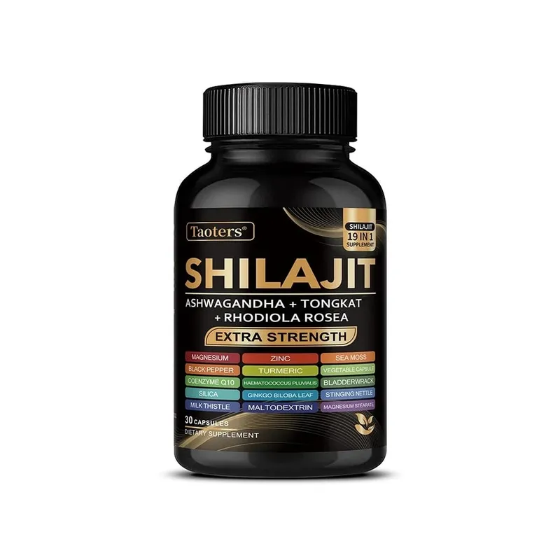 Suplemento Shilajit con musgo marino Ashwagandha magnesio y zinc - 19 en 1 cápsulas orgánicas mineral natural vegano sin OGM
