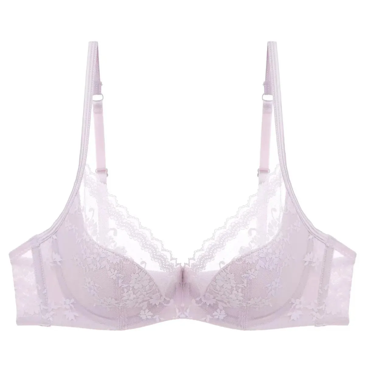 Thin Lace Lingerie Set for Summer Small Chest Gathering Soft Steel Ring Support Anti Sagging Bra Underwear Two-Piece Set