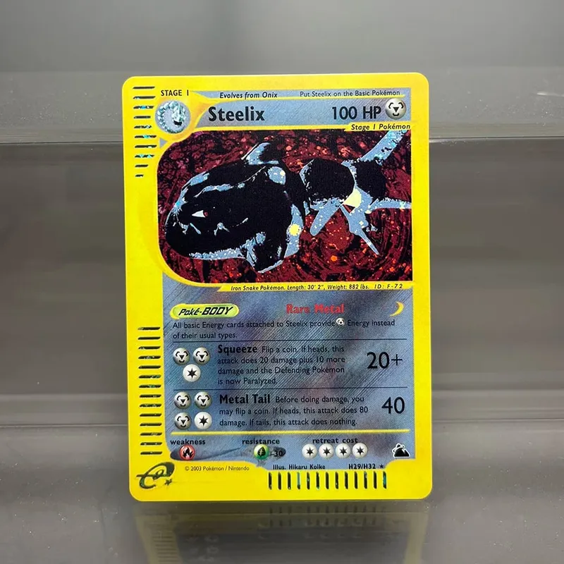 PKM-Karten Steelix Alakazam Scizor Einzelfolienkarten Raichu Slowking Game Collection-Karten PTCG-Ersatzkarten Aquapolis-Serie