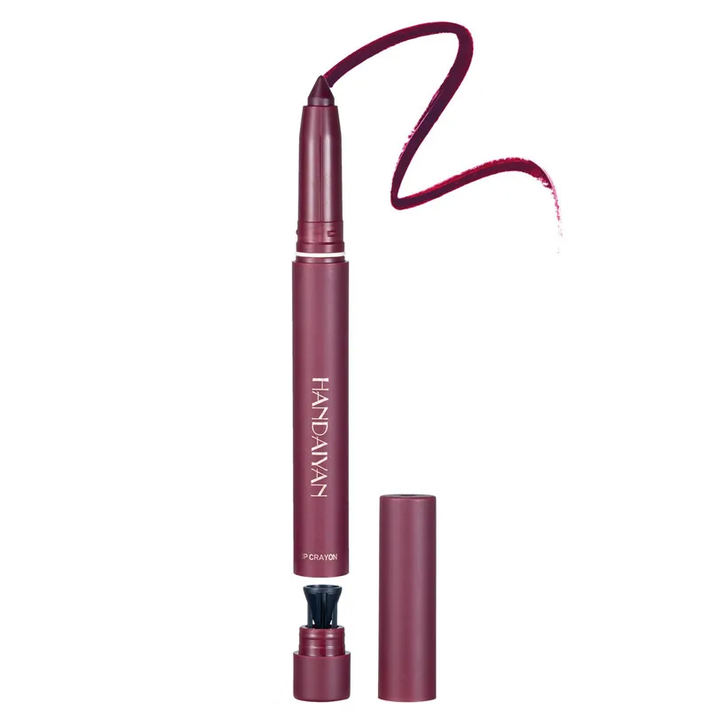 12 farver Pink Velvet Matte Lipstick Pen Lip Liner Blyant Vandtæt Langvarig Ikke let at falme Plumpe læber Crayon Makeup Tint — image 16