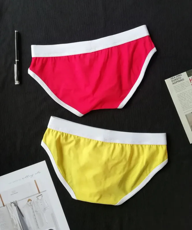 4PCS Men Cottn Briefs Underwear Simple Breathable Low Waist Lingerie Underpants Male Homewear Trunks Calzoncillos