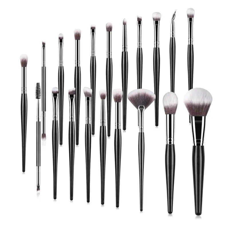 20Pcs Makeup Brush Set Powder Foundation Blush Eyeshadow Eyebrow Brushes Cosmetic Tools with Storage Bag