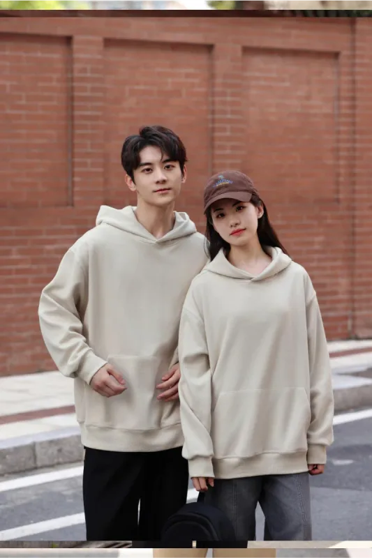 Fashionable Loose Cotton Hooded Sweatshirt for Men and Women, Customized Printed Logo, Embroidered Logo, Spring and Autumn Cloth