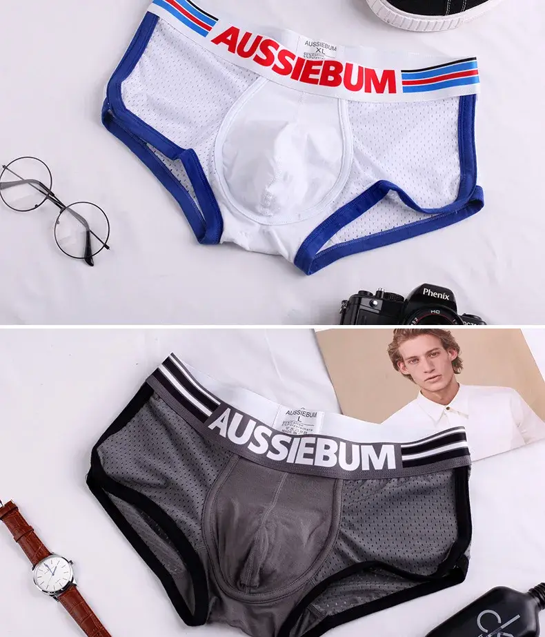 Cotton men's underwear men's boxers net through u convex design boxers boxers men's underwear