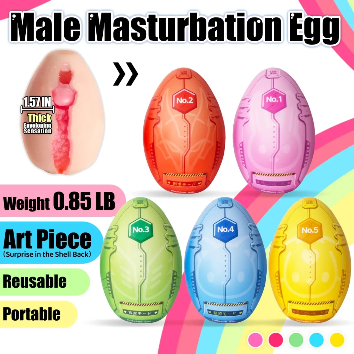 YUU Pocket Pussy Male Masturbator Hiding Sex Toy Realistic Vagina Masturbation Eggs for Men Peni Stimulation Portable 5 Style