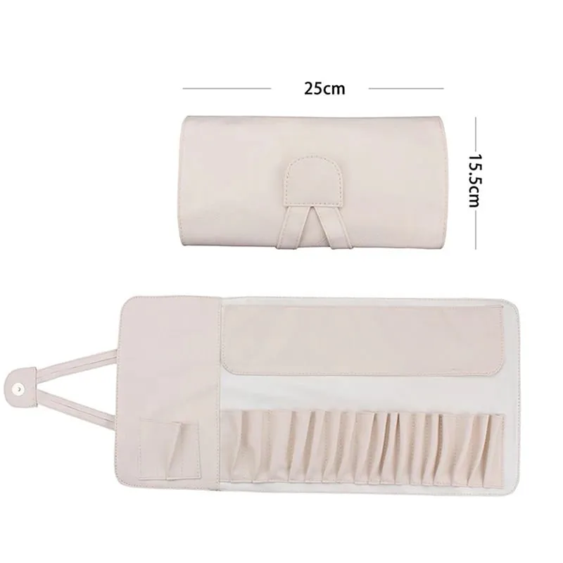 12/14/18 Hole Makeup Brush Bag Functional Travel Cosmetics Case Make Up Brushes Protector Rolling Pouch Tool