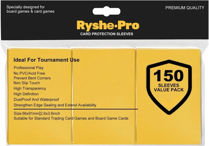 Ryshepro Premium Card Sleeves for MTG Card Game 150PCS Sleeves for TCG Yogioh Cards 66x91mm Card Protectors for Baseball Sports