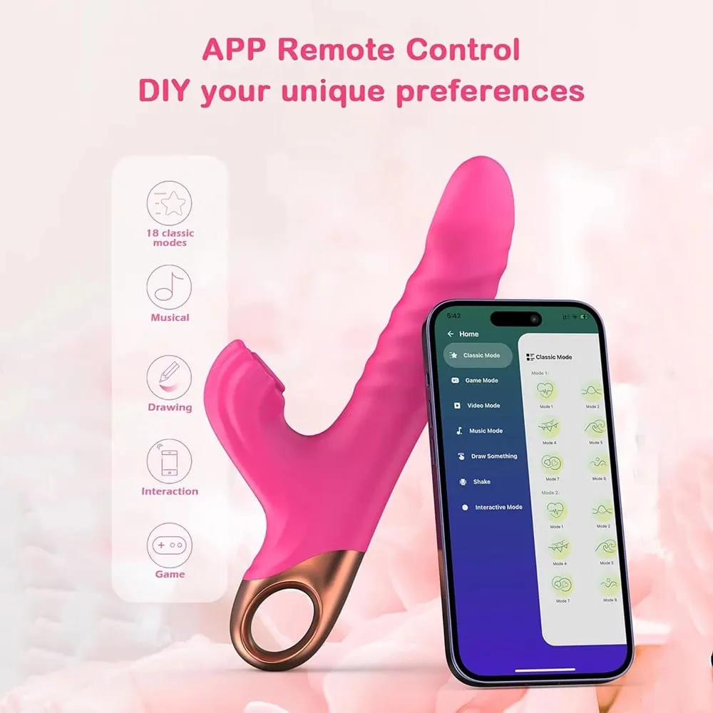 Sucking Vibrator Female Sucker Clitoris Stimulator for Women Dildo Massager Wand G Spot Thrusting Sex Toys Adult Goods Shop