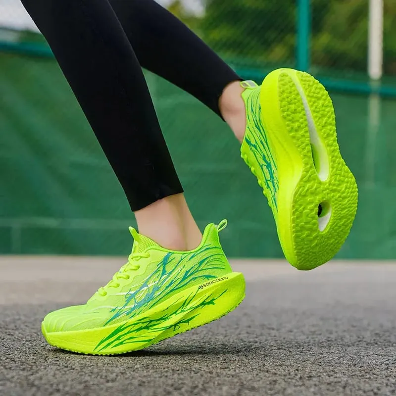 Marathon Men Running Shoes Lightweight Women's Comfortable Athletic Nonskid Sneakers Carbon Board Speciality Sports Breathable