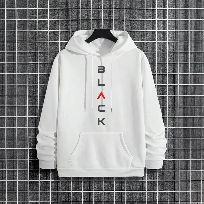 Preto carta impressão hoodies para o homem outono inverno venda quente de alta qualidade moletom com capuz casa ao ar livre casual esporte quente pulôver