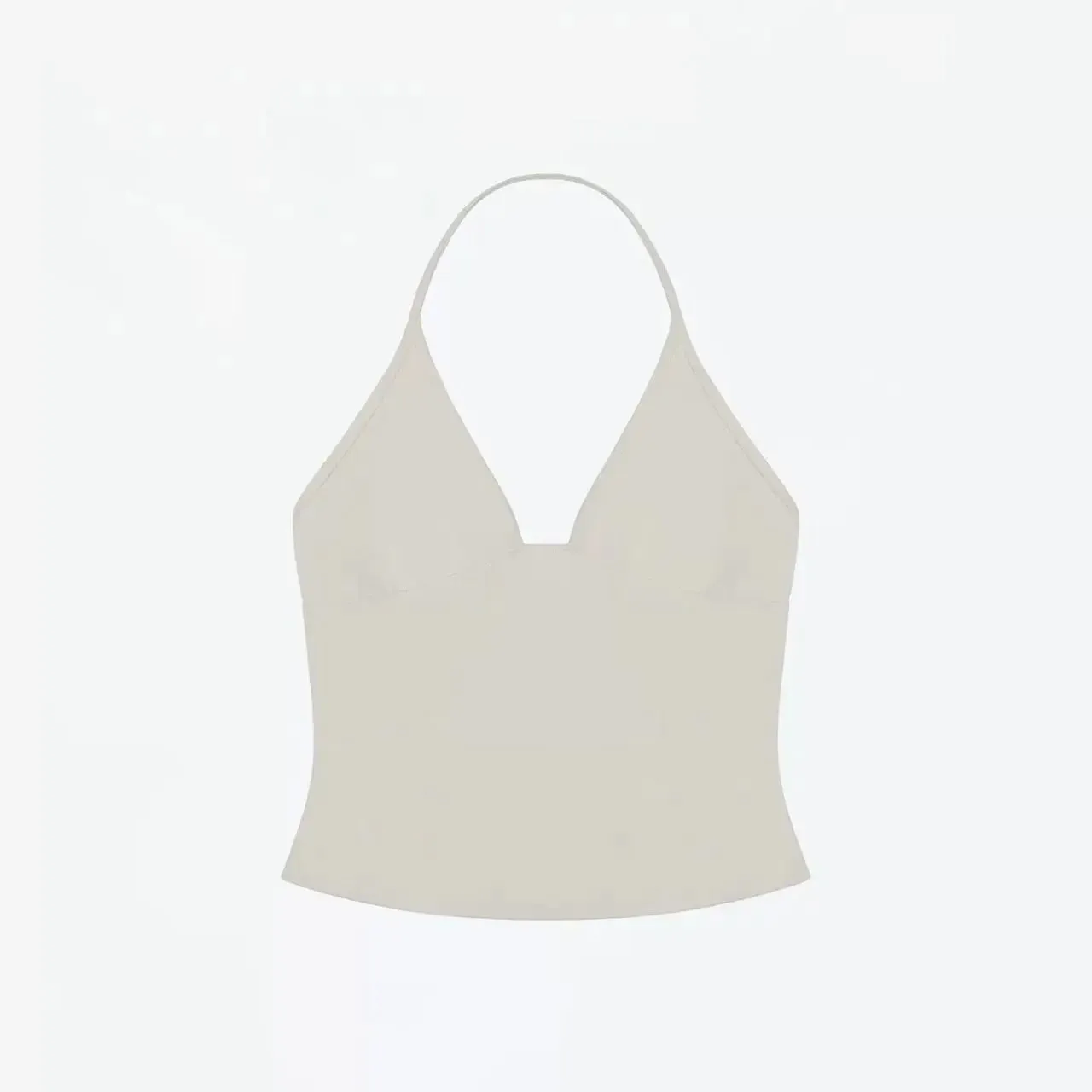 Tank Vest Deep V Halter Solid Color Basic Sleeveless Top Soil Brown Camisole