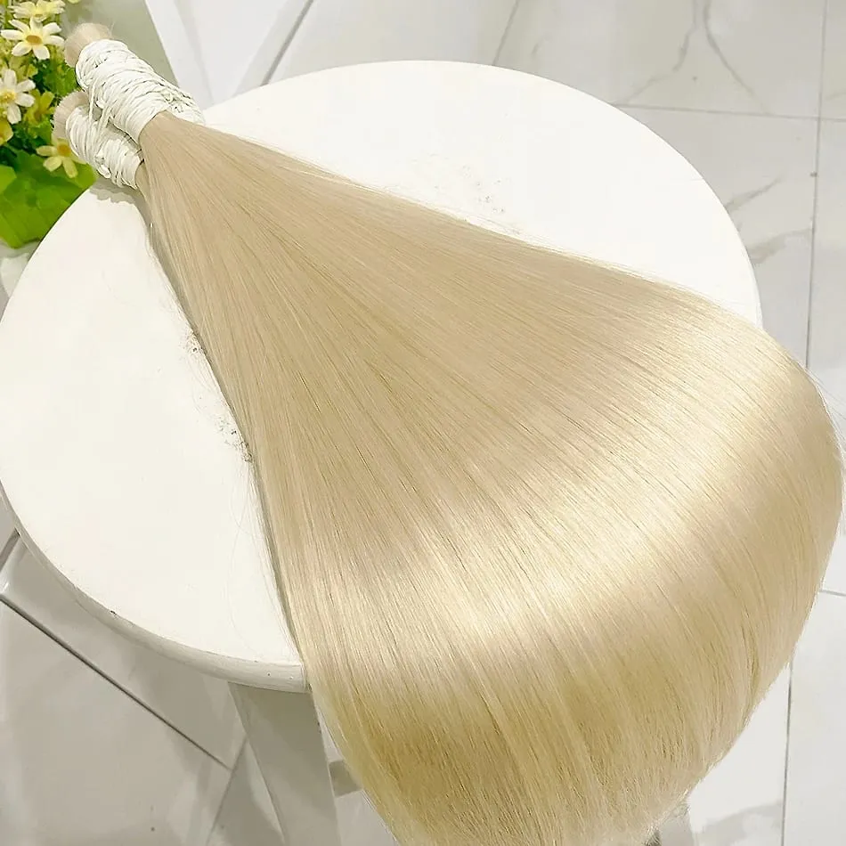 Virgin Real100% Human Hair Bulk Extension Black 613 Blonde Hair Bulk 12a Weaving For Braiding Unprocessed No Weft Straight Hair