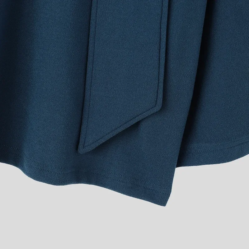 Men's Sweatshirts Solid Cloak Cape For Man Long Sleeve Scarf Collar Streetwear Autumn Winter Fashion Ponchos Hoodies