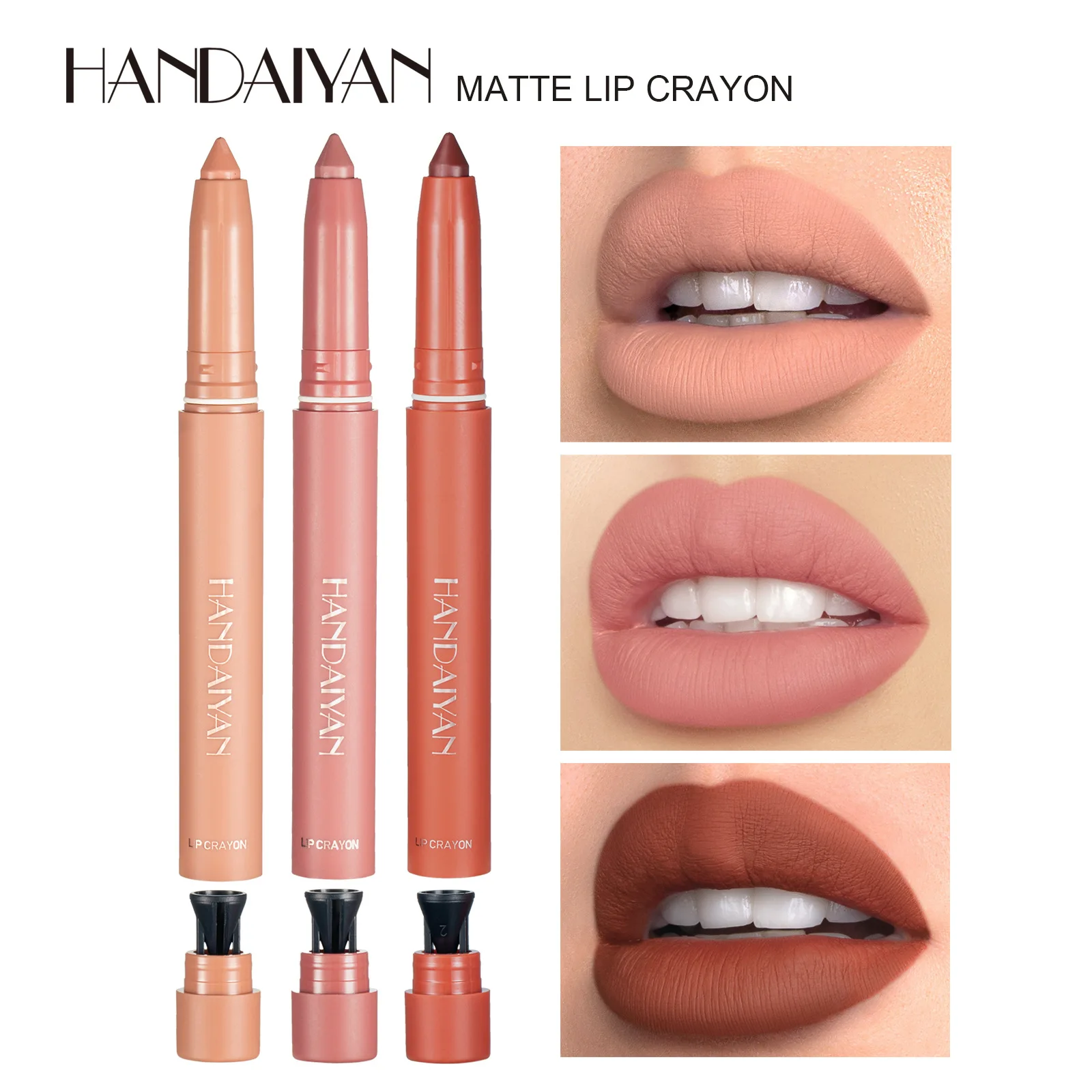 12 farver Pink Velvet Matte Lipstick Pen Lip Liner Blyant Vandtæt Langvarig Ikke let at falme Plumpe læber Crayon Makeup Tint — image 5